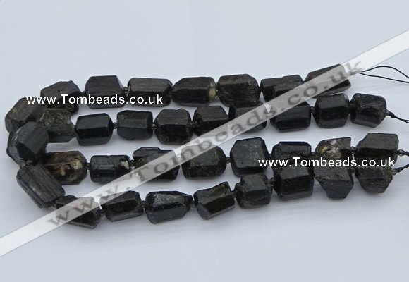 CNG5554 15.5 inches 15*18mm - 18*25mm nuggets black tourmaline beads