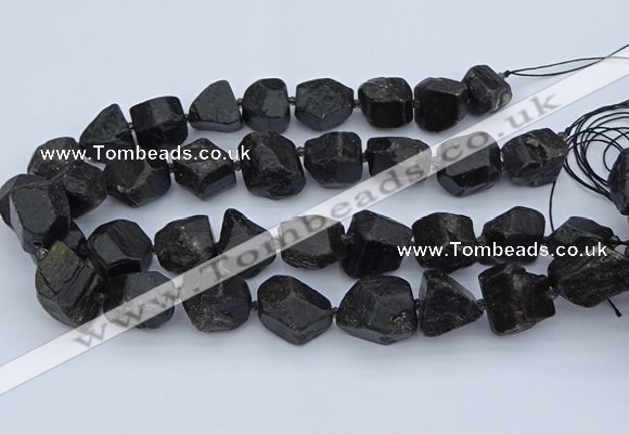 CNG5556 15.5 inches 15*20mm - 18*22mm nuggets black tourmaline beads