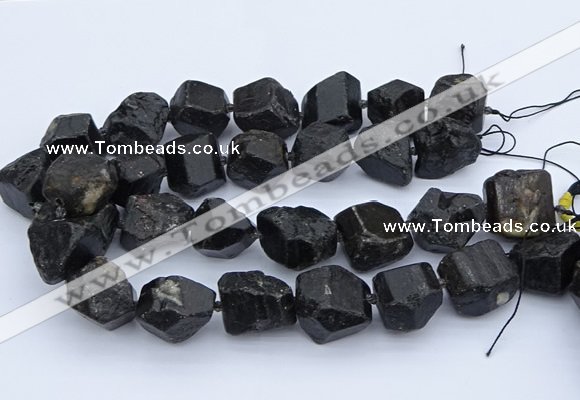 CNG5557 15.5 inches 18*22mm - 22*25mm nuggets black tourmaline beads