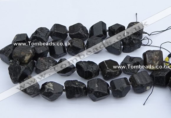 CNG5557 15.5 inches 18*22mm - 22*25mm nuggets black tourmaline beads