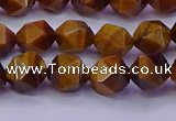 CNG5576 15.5 inches 6mm faceted nuggets yellow tiger eye beads