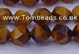 CNG5577 15.5 inches 8mm faceted nuggets yellow tiger eye beads