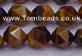 CNG5578 15.5 inches 10mm faceted nuggets yellow tiger eye beads