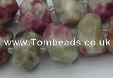 CNG5583 12*16mm - 15*20mm faceted nuggets pink tourmaline beads