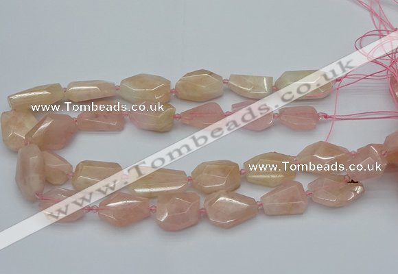 CNG5590 15.5 inches 15*20mm - 22*30mm faceted freeform morganite beads