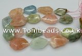 CNG5592 15.5 inches 25*35mm - 30*40mm faceted freeform morganite beads