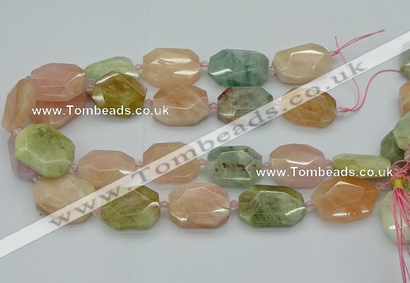 CNG5593 15.5 inches 20*25mm - 25*30mm faceted freeform morganite beads