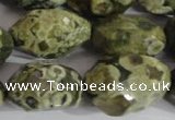 CNG560 15.5 inches 14*20mm faceted nuggets rhyolite gemstone beads