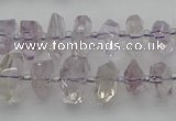 CNG5600 15.5 inches 6*16mm - 8*18mm faceted nuggets amethyst beads