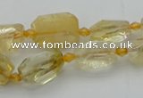 CNG5604 15.5 inches 8*12mm - 13*18mm faceted nuggets citrine beads