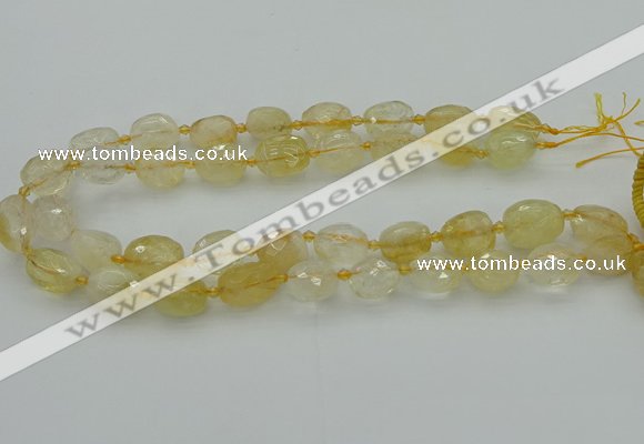 CNG5605 15.5 inches 10*14mm - 13*18mm faceted nuggets citrine beads