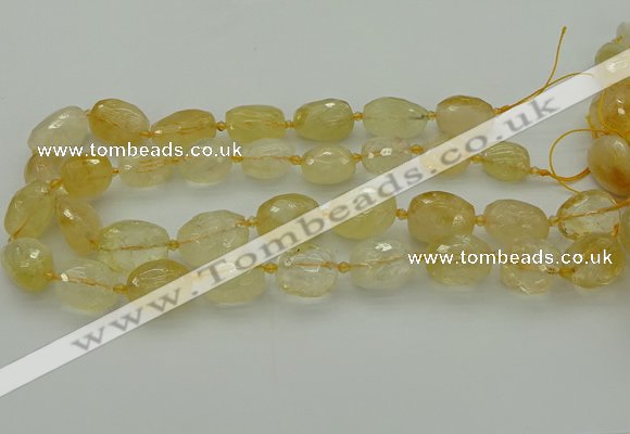 CNG5606 15.5 inches 12*16mm - 15*22mm faceted nuggets citrine beads