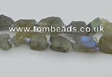 CNG5620 6*9mm - 10*16mm nuggets labradorite gemstone beads