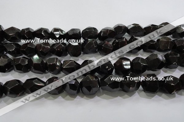 CNG563 15.5 inches 12*16mm faceted nuggets red garnet beads