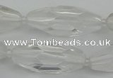 CNG5647 15.5 inches 15*35mm - 18*40mm faceted rice white crystal beads