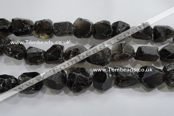 CNG565 15.5 inches 16*20mm faceted nuggets smoky quartz beads