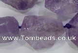 CNG569 20*30mm - 25*40mm faceted nuggets amethyst gemstone beads