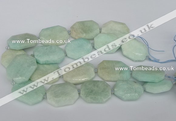 CNG5691 15.5 inches 20*30mm - 35*45mm faceted freeform amazonite beads