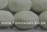 CNG571 15.5 inches 18*25mm nuggets white porcelain beads