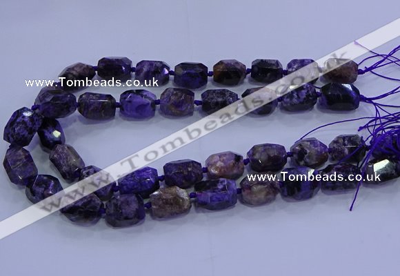 CNG5710 15.5 inches 12*16mm - 13*18mm faceted nuggets charoite beads