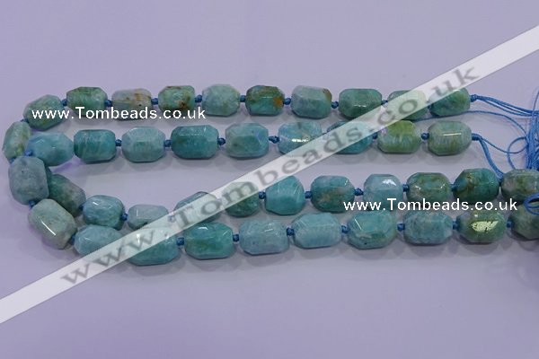 CNG5729 12*16mm - 13*18mm faceted nuggets amazonite beads