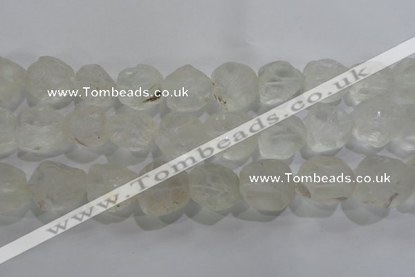 CNG573 15.5 inches 16*18mm nuggets white crystal beads