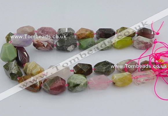 CNG5739 12*16mm - 15*25mm faceted nuggets mixed gemstone beads