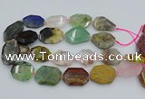 CNG5742 20*30mm - 35*45mm faceted freeform mixed gemstone beads