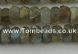 CNG5752 15.5 inches 6*9mm faceted nuggets labradorite beads