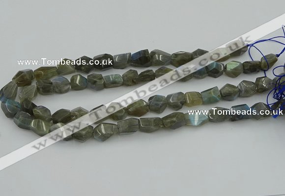 CNG5753 15.5 inches 10*12mm - 12*16mm faceted nuggets labradorite beads