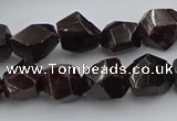 CNG5755 15.5 inches 10*14mm - 12*16mm faceted nuggets garnet beads