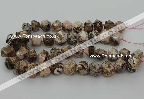 CNG5766 15.5 inches 12*16mm - 15*20mm faceted nuggets rhodochrosite beads