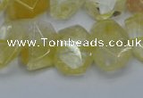 CNG5772 15.5 inches 12*16mm - 15*20mm faceted freeform citrine beads