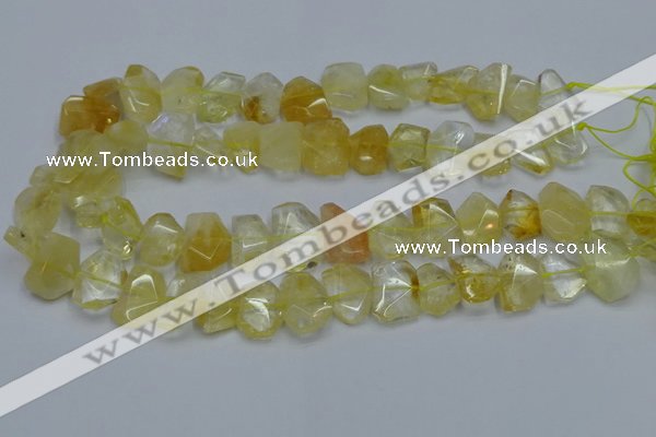 CNG5772 15.5 inches 12*16mm - 15*20mm faceted freeform citrine beads