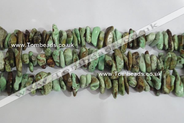 CNG579 15.5 inches 8*20mm nuggets african turquoise chips beads