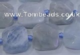 CNG5807 15.5 inches 10*12mm - 10*14mm faceted freeform aquamarine beads