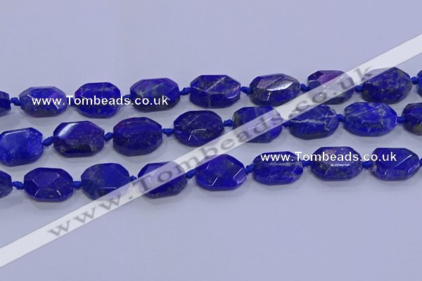 CNG5817 15.5 inches 10*14mm - 12*16mm faceted freeform lapis lazuli beads