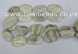 CNG5834 15.5 inches 20*30mm - 35*45mm faceted freeform moonstone beads