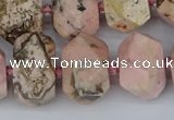 CNG5835 15.5 inches 12*16mm - 15*20mm faceted nuggets rhodochrosite beads