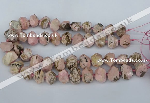 CNG5835 15.5 inches 12*16mm - 15*20mm faceted nuggets rhodochrosite beads