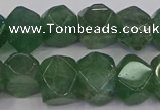 CNG5844 10*14mm - 12*16mm faceted nuggets green strawberry quartz beads
