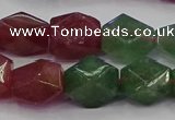 CNG5851 14*15mm faceted nuggets mixed strawberry quartz beads