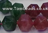 CNG5853 14*16mm - 16*18mm faceted nuggets mixed strawberry quartz beads