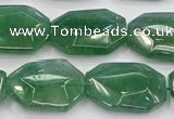 CNG5855 15*20mm - 20*25mm faceted freeform green strawberry quartz beads