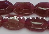 CNG5856 15*20mm - 20*25mm faceted freeform strawberry quartz beads