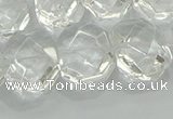 CNG5860 15.5 inches 8*12mm - 12*16mm faceted freeform white crystal beads