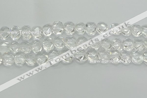 CNG5860 15.5 inches 8*12mm - 12*16mm faceted freeform white crystal beads
