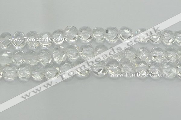 CNG5860 15.5 inches 8*12mm - 12*16mm faceted freeform white crystal beads