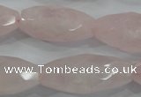 CNG587 15.5 inches 15*33mm faceted nuggets rose quartz beads