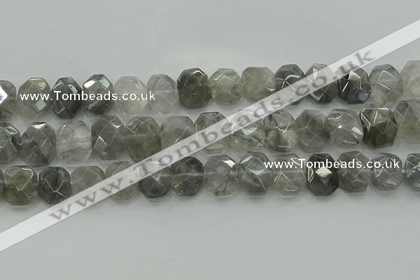 CNG5870 15.5 inches 8*12mm - 12*16mm faceted freeform cloudy quartz beads